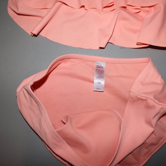 2 Pcs Justice Tankini Swimsuit Size 14 - Picture 4 of 10